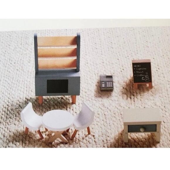 New Hearth & Hand with Magnolia Kid’s Wooden Wood 8 Pc Bakery Bake Shop Set - Picture 3 of 7